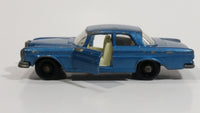 Vintage 1968 Lesney Matchbox Series Mercedes 300 SE Blue Die Cast Toy Car Vehicle with Opening Doors and Trunk