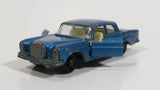 Vintage 1968 Lesney Matchbox Series Mercedes 300 SE Blue Die Cast Toy Car Vehicle with Opening Doors and Trunk