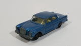 Vintage 1968 Lesney Matchbox Series Mercedes 300 SE Blue Die Cast Toy Car Vehicle with Opening Doors and Trunk