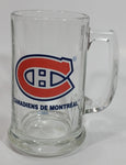 NHL Ice Hockey Montreal Canadiens Sports Team "Canadiens de Montreal" 5 1/2" Tall Glass Beer Mug Sports Collectible