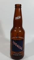 Labatt Blue Pilsner NHL Ice Hockey Stanley Cup Champions New York Rangers 8 3/4" Tall Amber Glass Beer Bottle