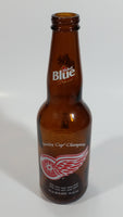 Labatt Blue Pilsner NHL Ice Hockey Stanley Cup Champions Detroit Red Wings 8 3/4" Tall Amber Glass Beer Bottle