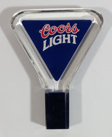 Coors Light Triangle Shaped Clear Resin Red and Blue Beer Tap