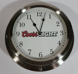 Coors Light Beer 9" Diameter Round Circular Metal Wall Clock