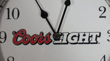 Coors Light Beer 9" Diameter Round Circular Metal Wall Clock