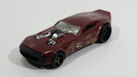 2007 Hot Wheels Nitro Door Slammer Aston Martin Burgundy Die Cast Toy Race Car Vehicle