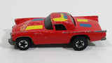 1985 Hot Wheels '57 T-Bird 1957 Ford Thunder Bird Red w/ Yellow & Blue Stripes Die Cast Toy Car Vehicle