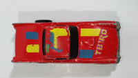 1985 Hot Wheels '57 T-Bird 1957 Ford Thunder Bird Red w/ Yellow & Blue Stripes Die Cast Toy Car Vehicle