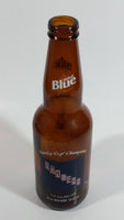 Labatt Blue Pilsner NHL Ice Hockey Stanley Cup Champions New York Rangers 8 3/4" Tall Amber Glass Beer Bottle