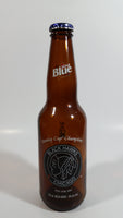 Labatt Blue Pilsner NHL Ice Hockey Stanley Cup Champions Chicago Blackhawks 8 3/4" Tall Amber Glass Beer Bottle with Cap