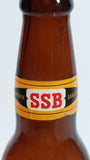 Vintage Lucky Lager Breweries SSB Silver Spring Lager Beer 9" Tall Amber Glass Beer Bottle