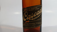 Vintage Vancouver Breweries Cascadia Pale Beer 9" Tall Amber Glass Beer Bottle