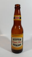 Vintage Lucky Lager Breweries SSB Silver Spring Lager Beer 9" Tall Amber Glass Beer Bottle