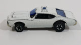 1977 Hot Wheels Olds 442 Police Cruiser White Die Cast Toy Car Vehicle BW Hong Kong