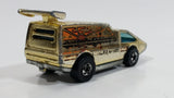 1979 Hot Wheels Golden Machines Spoiler Sport Van Originally Gold Chrome Die Cast Toy Car Vehicle - Hong Kong - 2 Rear window Version