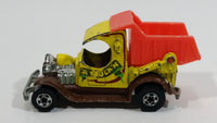 1979 Hot Wheels Oldies But Goodies Dumpin' A Dump Truck Yellow Brown Orange Die Cast Toy Car Vehicle BW Hong Kong