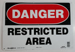 Danger Restricted Area 10" x 14" Thin Tin Metal Novelty Sign