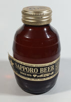 Vintage Sapporo Breweries Draft Beer Bottle 300mL 10 Fl. oz Brown Amber Glass Bottle Never Opened with Paper Label