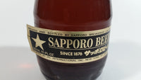 Vintage Sapporo Breweries Draft Beer Bottle 300mL 10 Fl. oz Brown Amber Glass Bottle Never Opened with Paper Label