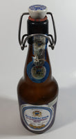 Vintage Kulmbacher Schweizerhof Brau Beer 500mL Brown Amber Metal Flip Top Glass Bottle with Porcelain White and Blue Plug