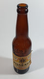 Antique Ecuador Cerveceria Nacional Guayaquil Beer Brown Amber Glass Bottle with Paper Label and Embossed Lettering