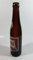 Vintage Banks Brewery Beer Ship Design 270mL Brown Amber Glass Bottle Barbados