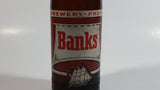 Vintage Banks Brewery Beer Ship Design 270mL Brown Amber Glass Bottle Barbados