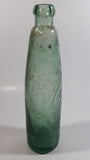 Antique 1800s 19th Century Talbot & Co. Gloucester Green Blue Embossed Lettering Glass Beer Bottle