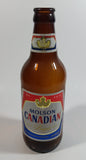 Vintage Molson Canadian Lager Beer 7 3/4" Tall Brown Amber Stubby Glass Bottle with Paper Labels