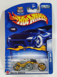 2003 Hot Wheels Metal Collection Blast Lane Gold Die Cast Toy Motor Bike Motor Cycle Vehicle - New in Package Sealed