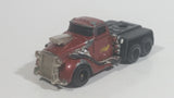 2000 Hot Wheels Pavement Pounders Semi Truck Dark Red Maroon Die Cast Toy Rig Tractor Vehicle 89049 89850