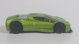 2012 Hot Wheels Auto Motion Speedway Zotic Metallic Light Green Die Cast Toy Car Vehicle