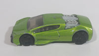 2012 Hot Wheels Auto Motion Speedway Zotic Metallic Light Green Die Cast Toy Car Vehicle