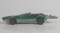 Vintage 1970 Hot Wheels Swingin' Wing Spectraflame Green Red Lines Die Cast Toy Car Vehicle with Slide Out Rear Exhaust and Engine - 1969 Hong Kong