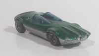 Vintage 1970 Hot Wheels Swingin' Wing Spectraflame Green Red Lines Die Cast Toy Car Vehicle with Slide Out Rear Exhaust and Engine - 1969 Hong Kong