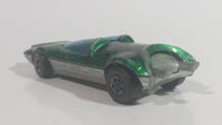 Vintage 1970 Hot Wheels Swingin' Wing Spectraflame Green Red Lines Die Cast Toy Car Vehicle with Slide Out Rear Exhaust and Engine - 1969 Hong Kong