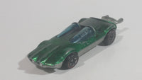 Vintage 1970 Hot Wheels Swingin' Wing Spectraflame Green Red Lines Die Cast Toy Car Vehicle with Slide Out Rear Exhaust and Engine - 1969 Hong Kong