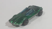 Vintage 1970 Hot Wheels Swingin' Wing Spectraflame Green Red Lines Die Cast Toy Car Vehicle with Slide Out Rear Exhaust and Engine - 1969 Hong Kong