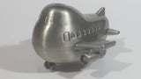 Stubby Kids Style Airplane Jet Liner Metal Coin Bank