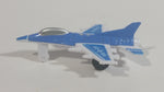 Unknown Brand Blue and White "98" "29" Fighter Jet Airplane Die Cast and Plastic Toy Aircraft Vehicle