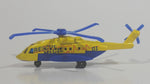 2011 Matchbox Sky Busters Sikorsky S-92 Helicopter Air Ambulance Rescue Medic Yellow and Blue Die Cast Toy Aircraft Vehicle