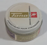 Vintage Tana Boot Shoe Polish Cleaner for Smooth Leather 35g Round Glass Jar Metal Lid Some Product Inside Montreal Quebec