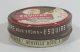 Vintage Knomark Esquire Boot Polish Brown 1 1/8 oz Round Metal Tin Some Dry Product Inside