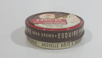 Vintage Knomark Esquire Boot Polish Brown 1 1/8 oz Round Metal Tin Some Dry Product Inside