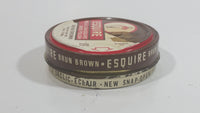 Vintage Knomark Esquire Boot Polish Brown 1 1/8 oz Round Metal Tin Some Dry Product Inside