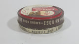 Vintage Knomark Esquire Boot Polish Brown 1 1/8 oz Round Metal Tin Some Dry Product Inside