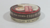 Vintage Knomark Esquire Boot Polish Brown 1 1/8 oz Round Metal Tin Some Dry Product Inside