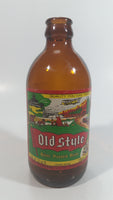 Vintage Molson Old Style Pilsner Beer 12 Fl oz Stubby Brown Amber Glass Beer Bottle with Paper Label