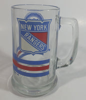 1991 NHL Ice Hockey New York Rangers Sports Team 5 1/2" Tall Glass Beer Mug Sports Collectible