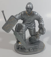 Ice Hockey Goalie Goaltender Silver Colored Resin Trophy Sculpture